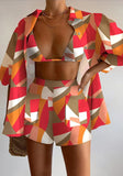 Fongt Fashion Casual Print Three-Piece Women's Clothing