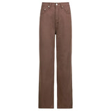 Loose Jeans For Women High Waist Cool Basic Trousers Vintage Casual Full Length Wide Leg Pants High Street Wear