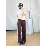 Fongt Folded Women's Summer Solid Color Top Sleeker-Less Collar Fashion Loose Daily Simple Wear Commuting Vest
