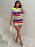 Fongt New Ramming Polo Collar Knitted Bag Hips Fashion Sweater Repair Dress