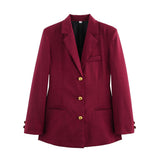 Fongt Women's Clothing 2025 Spring New Fashion Thousand Bird With Belt Suit Jacket