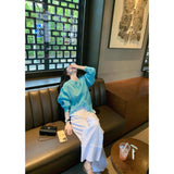 Fongt Salts Lightly Wear Lake Blue Sunscreen Shirt Loose Thin Mountain Trousers Two Sets Of New Summer