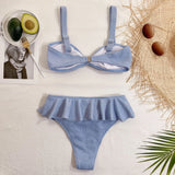 Fongt Single Swimsuit 2023 Flounce Knit Ladies Swimwear Bikini B237-Outfit