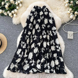 Fongt Half-Dress Dress Woman Autumn 2025 New Shade Across The Flowing Large Umbrella Skirt Folded Flower A Word Half Skirt