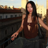 Fongt The Autumn Of 2025, The New Sexy Hottie Wears A Breast-Hanging Neck Screen Vest Two Sets