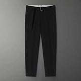 Fongt Trousers Men's Spring And Summer Nine-Point Trousers Men's Business Nine-Point Trousers Casual Is Decorating Straight Pants Men