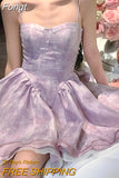 Print France Elegant Dress Women Slim Vintage Fairy Party Mini Dress Female Backless Korean Fashion Kawaii Dress