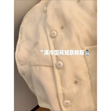 Fongt Chinese Style Cotton Jacket Women's Winter Plus Velvet Warm Cotton Coat Tide