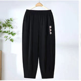 Fongt Mother Pants Summer Thin Eight-Point Pants High Waist Straight Middle-Grade Women's Trousers Loose Leisure