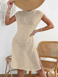 Fongt Beach Burqas Hollow Knit Bikini Dress Dress Women