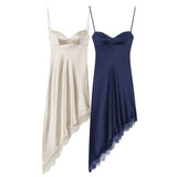 Fongt New Fashion Temperament Lace Silk Texture Dress 4772241