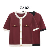 Fongt Homemade New Women's Classic Buffet Short-Sleeved Knitted Coat 1822106