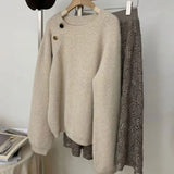 Fongt Spring And Autumn 2025 New High-End Sensation Lazy Autumn Winter Jacket Milk Wears A Warm Soft Wid Sweater