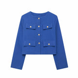 Fongt New Clip Round Collar Short Jacket 3046278