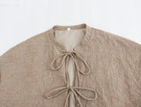 Fongt Women's Round Collar Short Jacket Jacket 8247