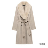 Fongt Women's Clothing Temperament 100 With Belt And Hair Tie Coat