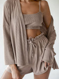 Silk Ribbed Pajamas