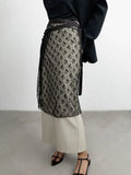 Multi-Layer New Trend, Fashion, Irregular Bandage, Minority Design, Black-And-White Full-Length Dress With Sequins-Outfit