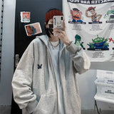 Zip Up Sweatshirts Women Hoodies Korean Oversized Thin Clothes Plus Size Loose Casual Solid Color Shirt Long Sleeve