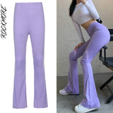 Wide Leg Pants Corduroy High Waist