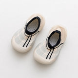 Spring Leopard Soft Bottom Non-Slip Floor Socks Solid Color Toddler Girl Boy Shoes With Transparent Rubber Soles Kid