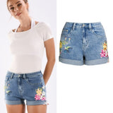 Denim Shorts Women New Hemming Blue Boyfriend Style Women's Short Pants Loose Denim Shorts Streetwear Shorts Jean Femme 703-1-Outfit