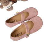Fongt Elegant Mary Shoes Summer New Lovely Lady Style Frosted Round Head Shallow Single Shoes