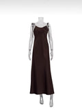 Fongt New Women's Sexy Hottie Long Sling Skirt With A Vertical Feeling With A Shoulderless Sleeve