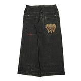 Loose Jeans Men's Vintage Print Hip Hop Gothic Street Wear Harajuku Men's Slacks-Outfit
