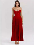 Fongt Women's New Sexy Breast-Wearing Shoulder-Folded Dress
