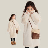 Fongt New Girls Imitation Water Marinade Coat Children Warm Winter Clothing Thick Fur Coat Winter Coat