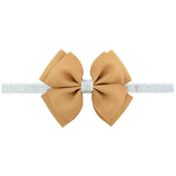 piece Sweet Color Kids Bow Headband Silver Ribbon Bows with Thin Hairband Photography Props Girls Bow Tiara Headwrap