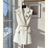 Fongt And Autumn New Vest Small Suit Jacket Short Elegant Temperament Casual Slim Slimming