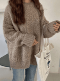 Cable Knit Jumper Sweater-Outfit