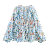 Fongt Women's Clothing 2025 Spring New Multi-Color Simple Cascade Decoration Chiffon Shirt