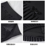 Fongt Yuanying's Same White Half-Dressed Woman's Summer New Hundred-Fold Skirt Sweet High-Waisted Thin A-Word Short Skirt