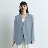 Fongt Suit Spring And Autumn New Cushion Shoulder Leisure Fashion Temperament Slim Thin Professional Gray Small Suit Jacket