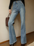 Fongt Jeans Women 2025 Spring And Autumn New Retro Temperament Fashion Comfortable Slim Slim Waist Micro-Slipped