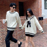 Women Fashion Patchwork Couple Casual Preppy Style Popular Ulzzang Design Simple Daily Chic Comfortable Basic