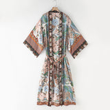 Fongt Women's Phoenix Flower Printed Sweater Cotton Jacket Coat 8660