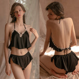 Women Sleep Tops Shorts Two Piece
