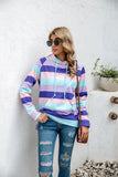 Stripe Hoodie Sweatshirts Autumn Winter Fashion 2020 Long Sleeve Plus Size Casual Loose Ladies Pullovers Pocket Hooded