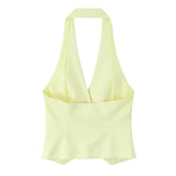 Fongt New Hanging Neck Vest Shirt 2010832 Double Folding Trousers 4661428