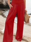 Fongt New Spring Women's Casual Cotton Lint Comfortable Mid-Rise Trousers Women