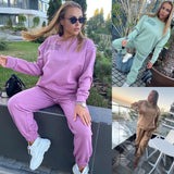 Fongt #2025 Women's Autumn New Sports And Leisure Set Two Sets