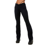 Ruched Cut Out High Waist Wraped Long