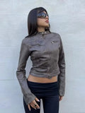 Winter New Overcoat Long Sleeve Motorcycle Jacket Short Coat Vintage Slim Outwear Boyfriend Style Suede Jacket
