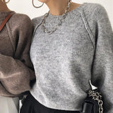 New 2022 Knitted Korean Wild Fashionable Warm Vintage Femininas Lady Spring Winter Women Sweater Pullovers Tops
