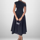 Fongt 2025 New Elegant Fashion Temperament Collar Slim Long Dress