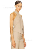 Fongt Women's Design Sensing Suit Ma Vestless Vest Women's Clothing